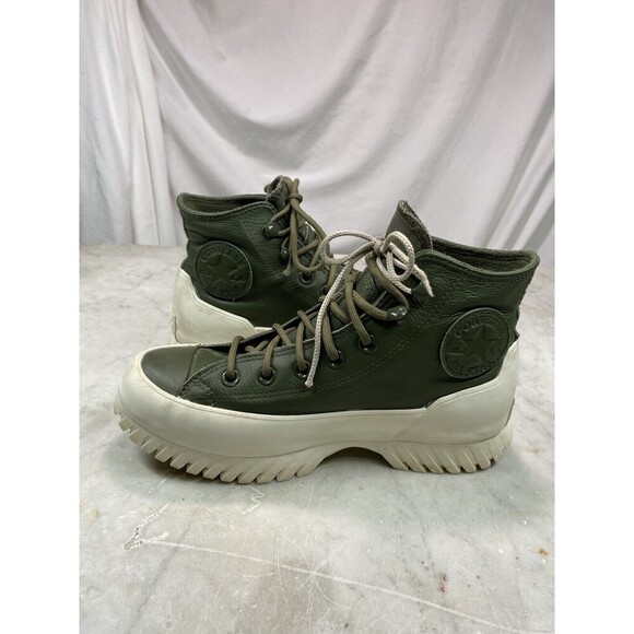 Converse Platform Chuck Taylor M5 W7 Lugged 2.0 Olive Hi Waterproof Winter Boots - Picture 1 of 12